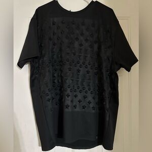 Hudson 3D Men's Black Designer Shirt Raised Star shirt black Tshirt